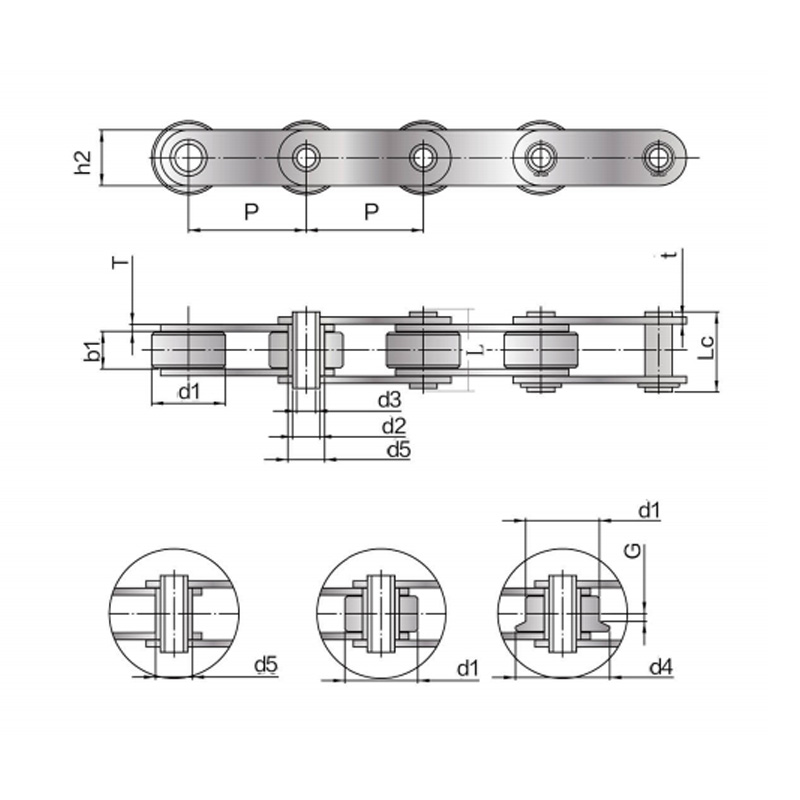 BS standard transportörkedja med ihålig stift (ZC Series)